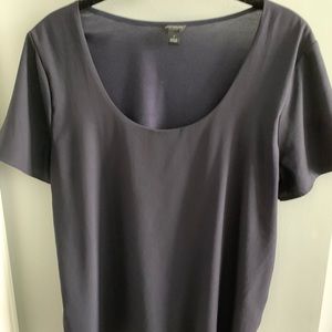 Navy blue scoop neck top